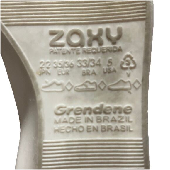 Zaxy Cream Ballerina Flats Metallic Pink Heart Jelly Flats Women's Size 5 - Picture 6 of 15